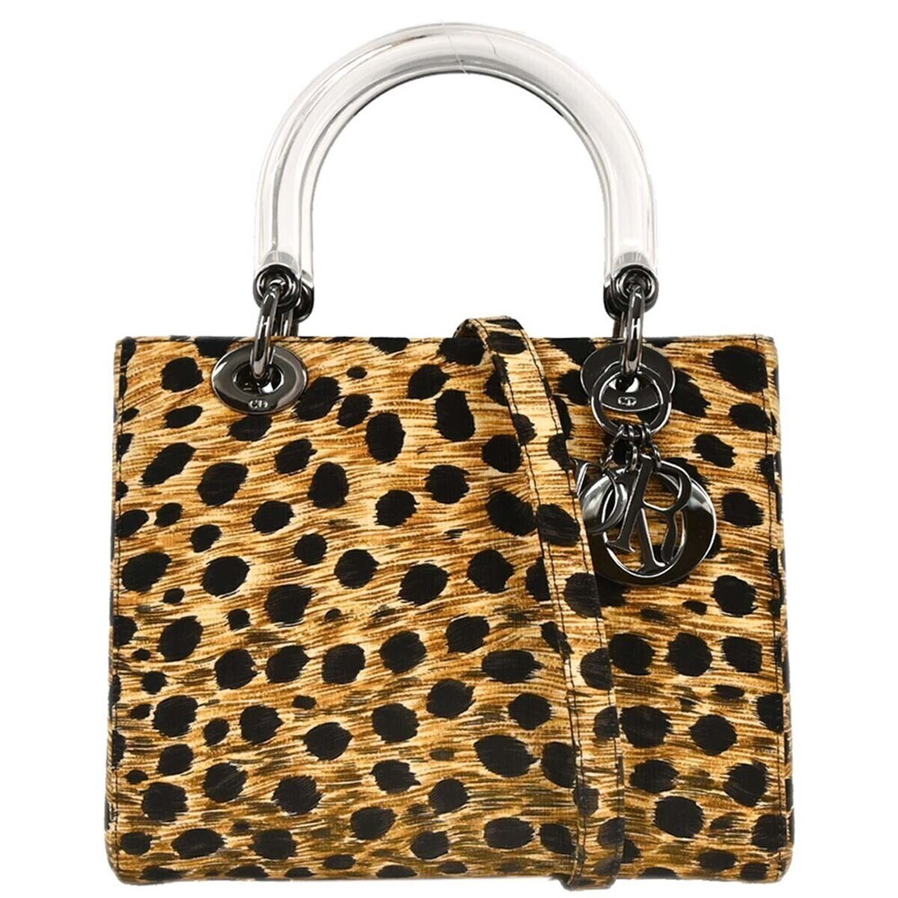 Christian Dior Vintage Lady Dior Printed Canvas Medium